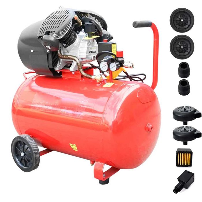 Compresor aer comprimat 100L litri 8 bar 2 pistoane (HXAC100)