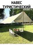 Навес тент туристический со стойками от солнца