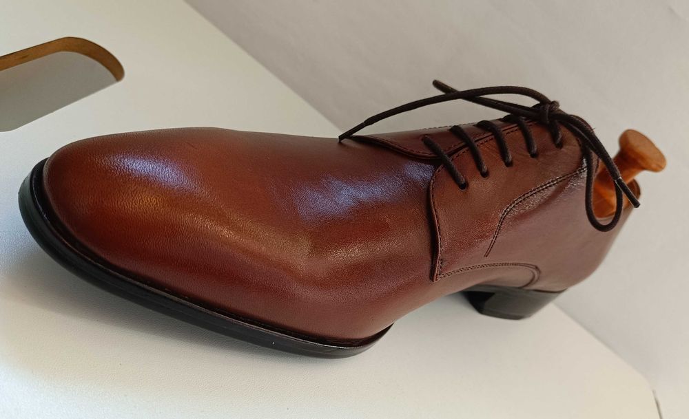Pantofi derby 43 43.5 lucrati manual J. Bradford NOI piele naturala