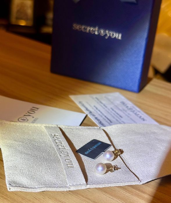 Cercei aur perlă naturala