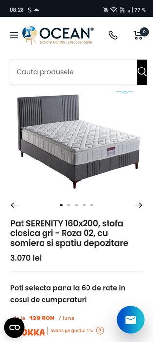 Vând pat rabatabil plus saltea