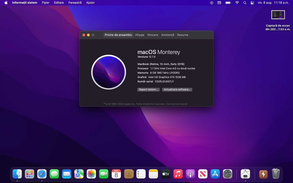 Macbook 12 2016 gold, 90% baterie