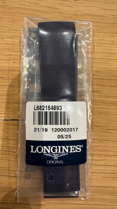 Оригинални LONGINES HydroConquest синя гумена каишка и закопчалка