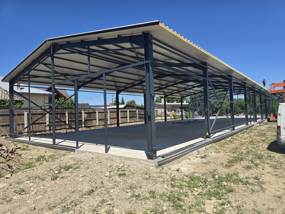 Hala structura metalica demontabila hale metalice pe suruburi in stoc