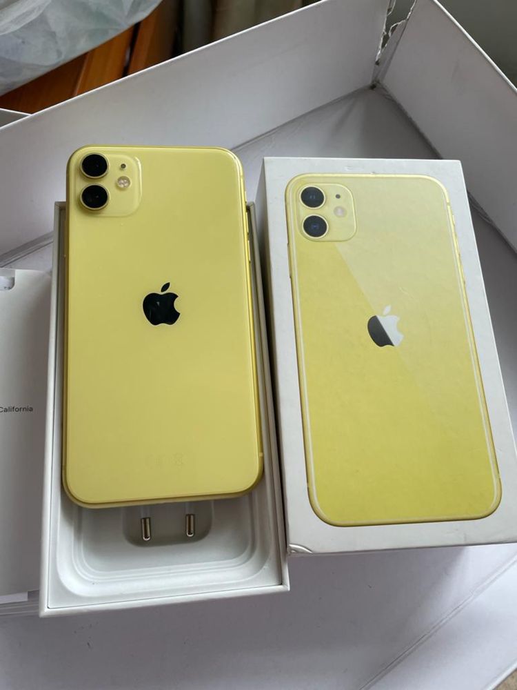 Iphone 11 64gb galben folosit stare foarte buna,cutie pachet