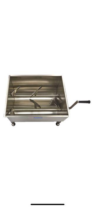 Malaxor profesional de carne, 50 litri, dublu ax, din inox.