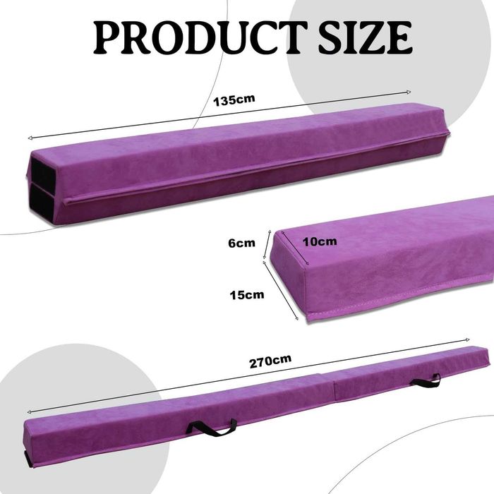 Grindă gimnastica de echilibru SportBob pentru acasă, 270 cm Chilipir