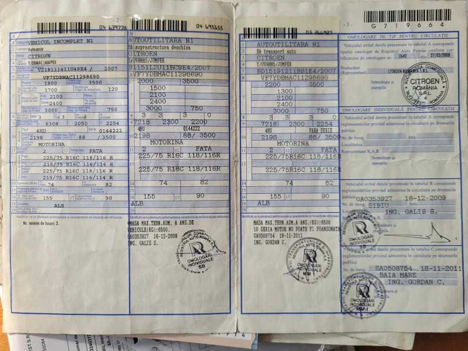 Autoplatforma Citroen Jumper 2,2 HDI