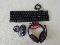 Kit gaming tastatura, mouse si casti Marvo
