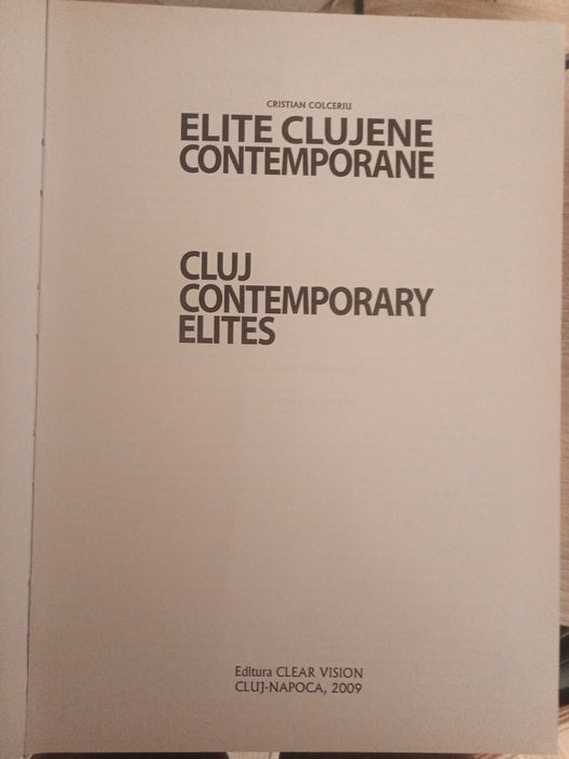 Carte: Elite clujene contemporane, Ed. Clear Vision 2009