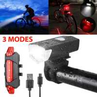 Set complet (far & stop) lumini bicicleta incarcare USB