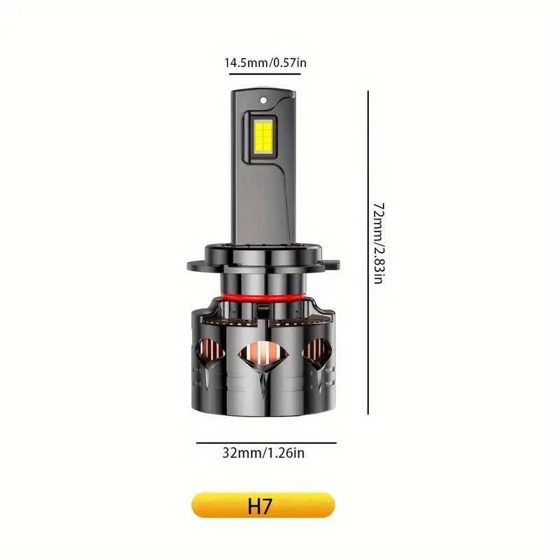 Момощни автомобилни LED крушки за основни фарове H4