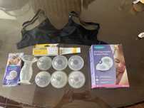 сутиен за кърмене Cariwell, протектори за зърна Philips avent