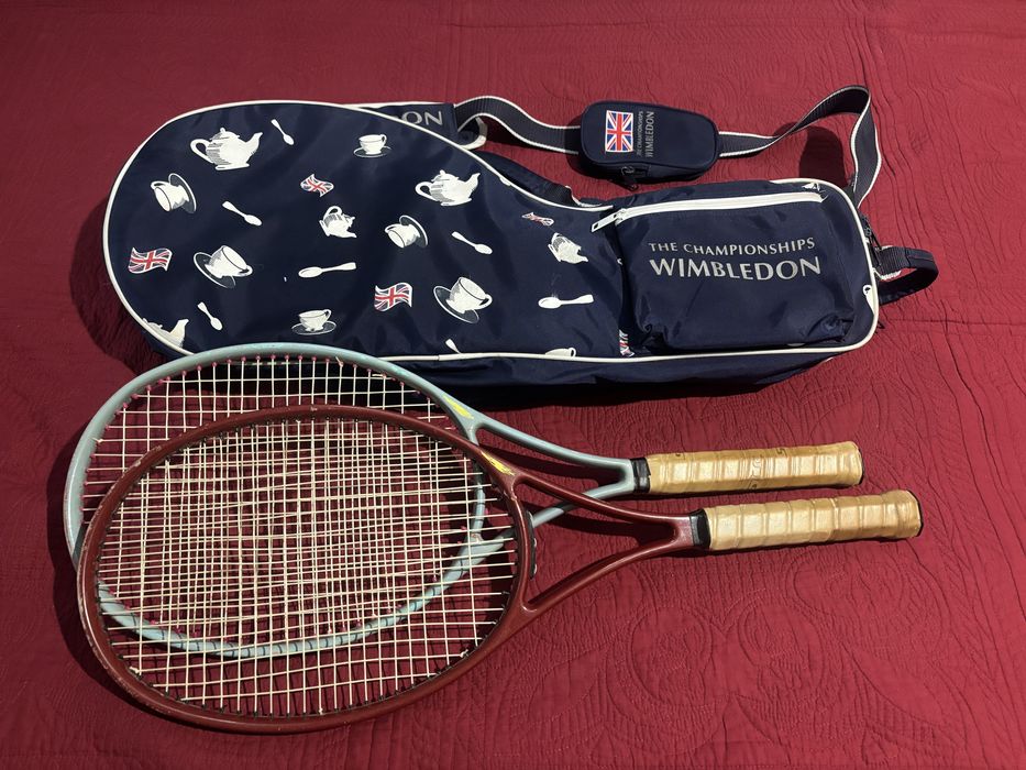 Чехол для тенниса с двумя ракетками и мячами