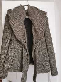Palton dama Zara tesatura de lana in amestec