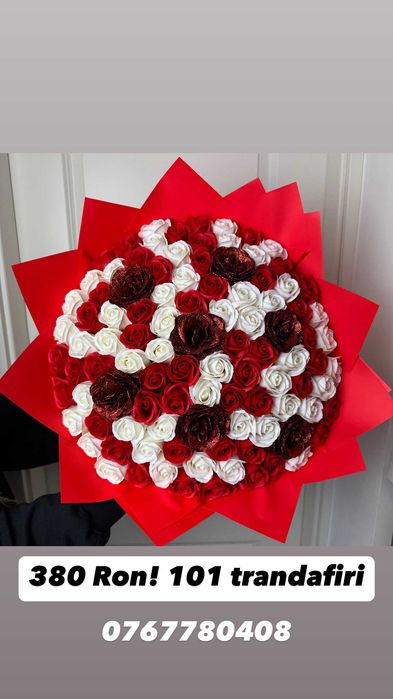 Buchet 19 trandafiri sapun si alte marimi