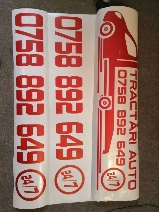 Autocoloante auto/Inscriptionari auto/Stickere auto la comanda