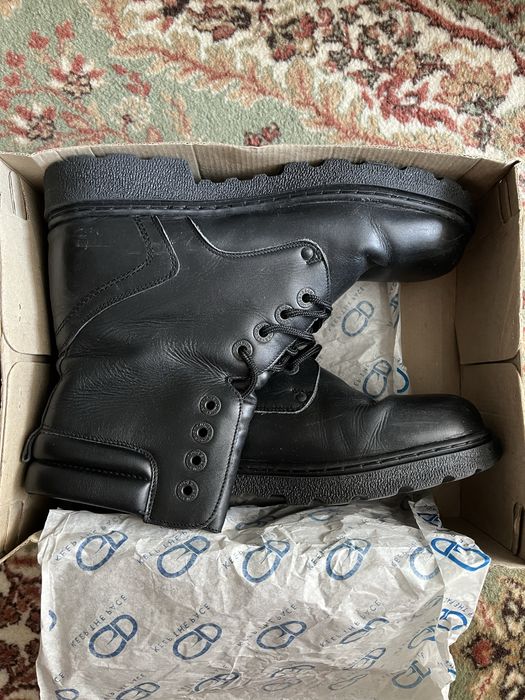 Ghete de piele naturala imblanite Politia Romana