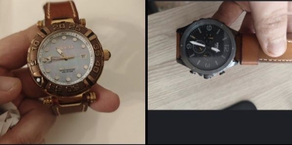 Часы invicta subaqua и fossil