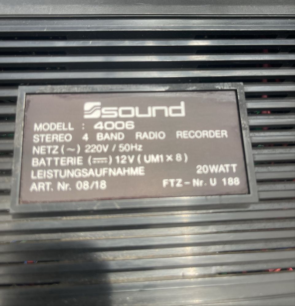 Radiocasetofon sound 4006