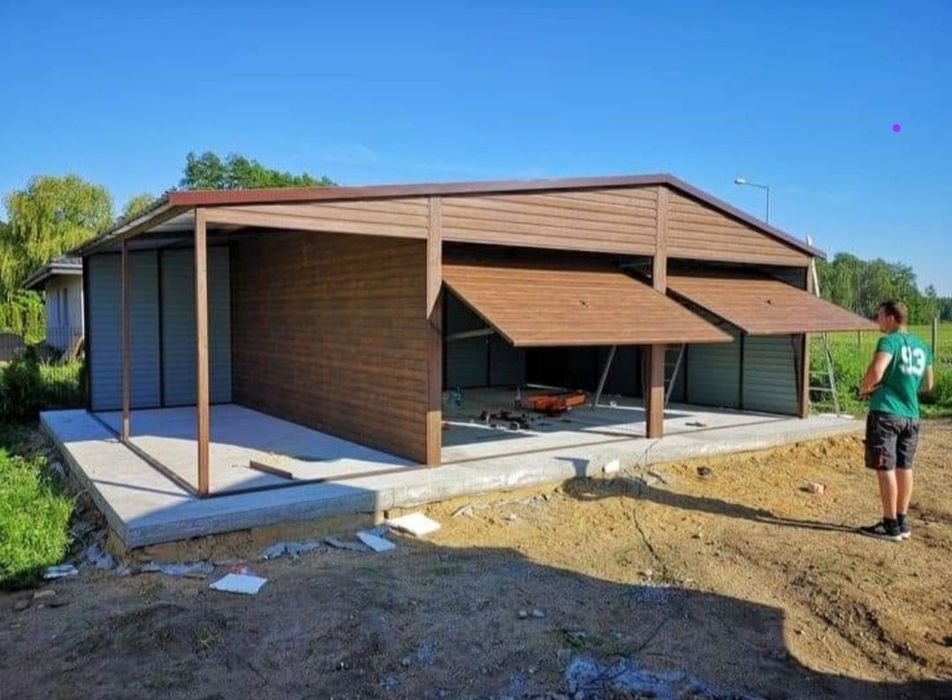 Construim garaje auto din structura metalica si panouri Sandwich