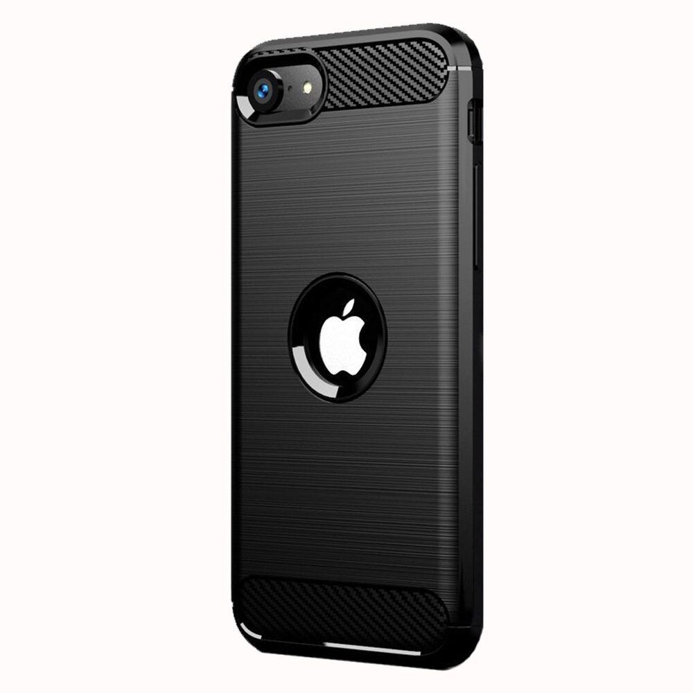 Husa carcasa Apple Iphone SE 2 negru protectie navy antisoc carbon