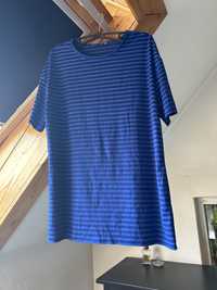 Tricou lung zara albastru cu dungi oversize