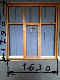 Дървен троен прозорец с отваряемо средно крило (чам)