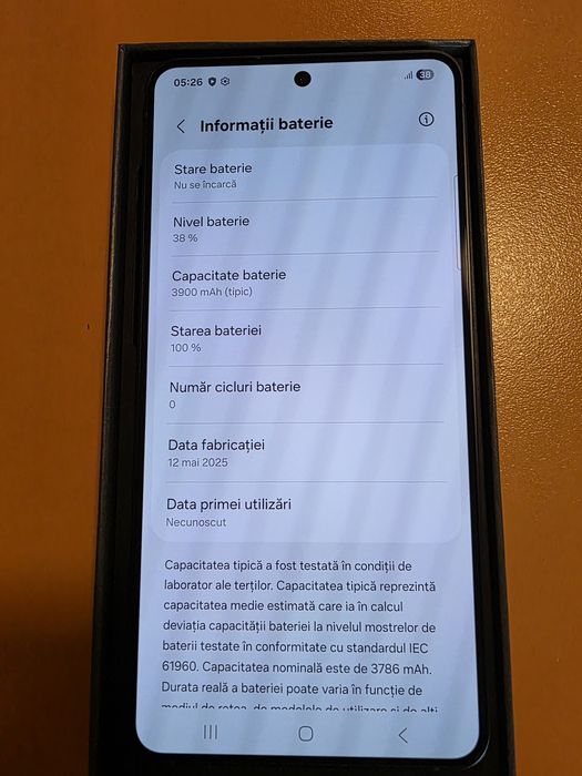 Samsung S25 Edge 5G 256GB 12GB RAM Dual SM-S937 Black open box factura