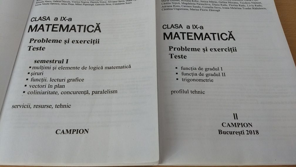 Culegere matematica clasa 9