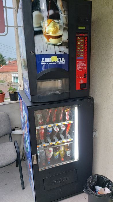 Комплект вендинг кафе автомат и хладилна витрина