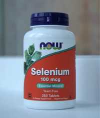 Селен, Now Foods Selenium, 100мкг, 250 шт
