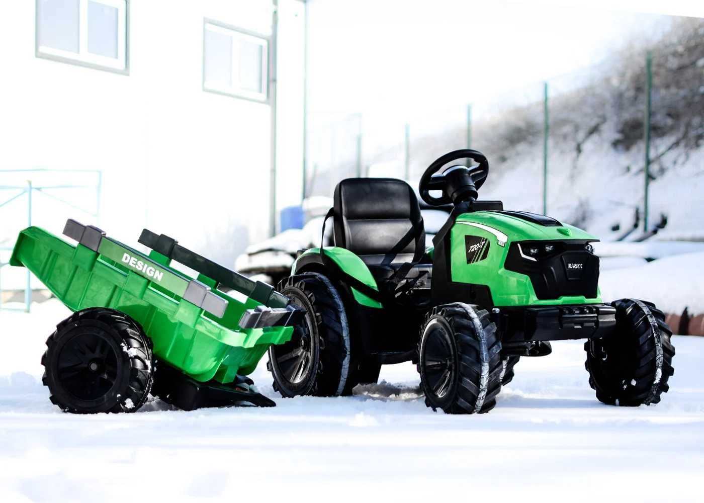 Tractoras electric 720-T 90W 12V 10 Ah cu remorca, PREMIUM  NOU