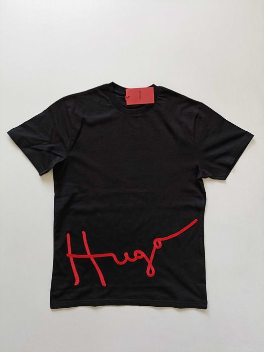Tricou Hugo Boss Logo printed (alb si negru)