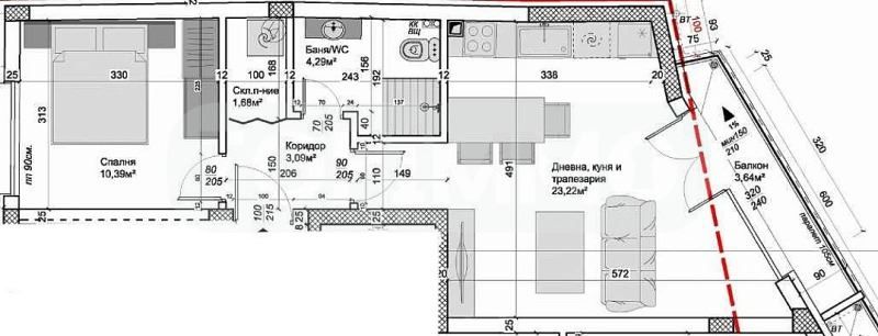 Продава се Двустаен апартамент в Варна, Погреби - 67 кв.м за 1135 €/кв.м - Снимка #2