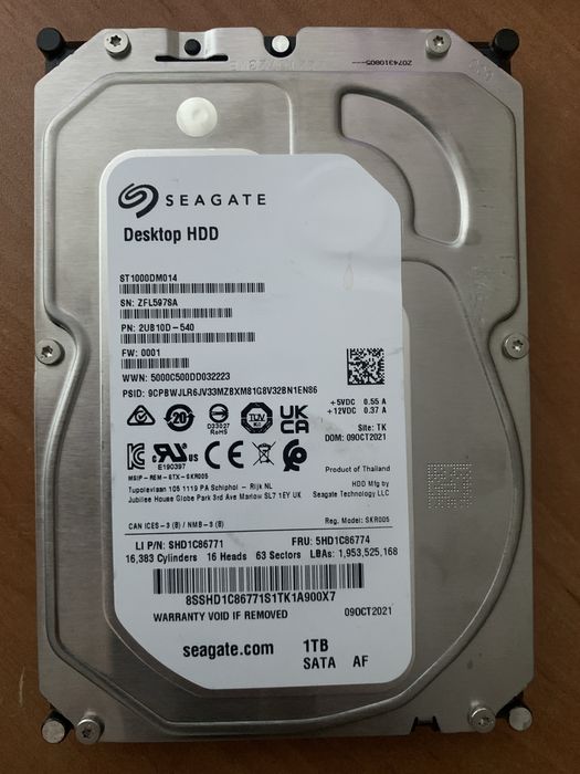 Жеткий диск 1 тб