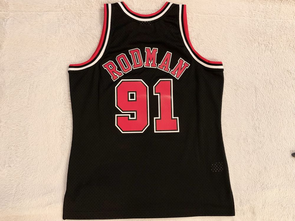 Swingman Jersey Mitchell & Ness Maiou Chicago Bulls #91 Dennis Rodman