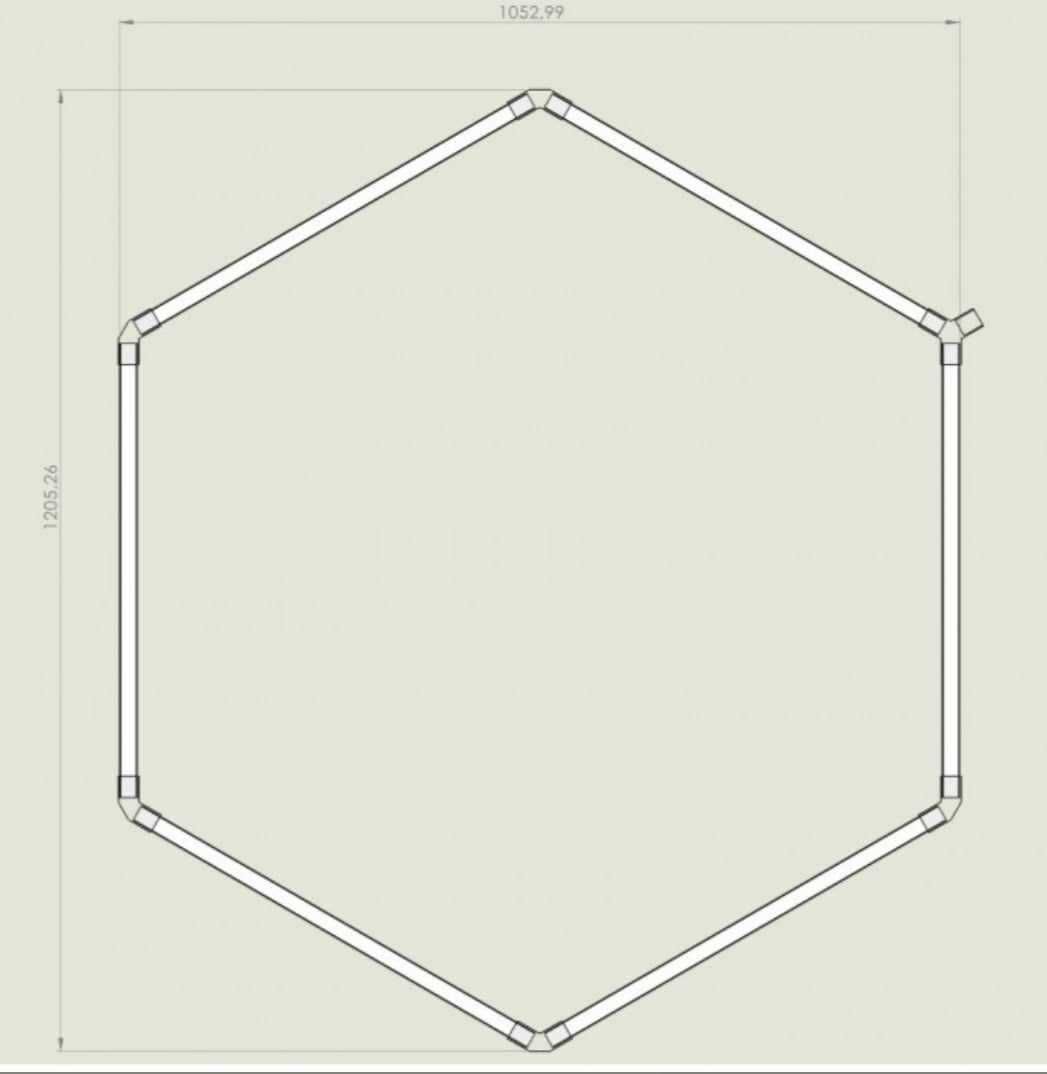 Kit Lumini Led Hexagon 378W- 4700mmx2350mm-14.700 lumeni