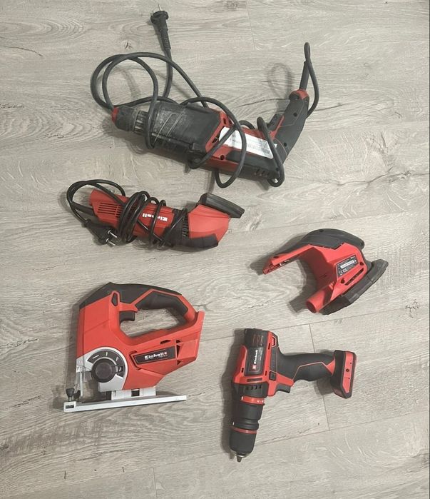 Set scule Einhell – 5 unelte, 2 funcționale, restul pt piese