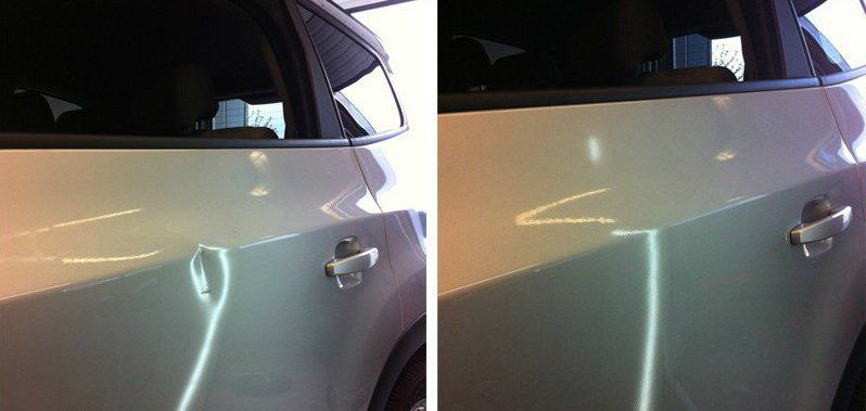 Поправка на вдлъбнатини от градушка без кит и боя