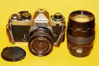 Nikon EM  Obiectiv si inele convertore Makinon, Nikon FE