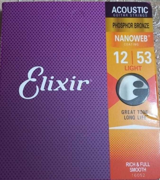 Струны Elixir 12/53 для акустической гитары