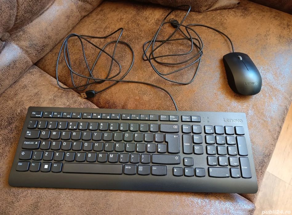 Set tastatura și mouse cu fir Lenovo noi nefolosite