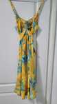 Rochie asimetrica print galben