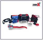 Troliu ATV Titanium Winch J8 3000 LBS (1360kg) cu șufă sintetică