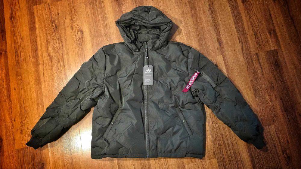 ALPHA INDUSTRIES Logo Puffer яке с качулка 3XL мъжко