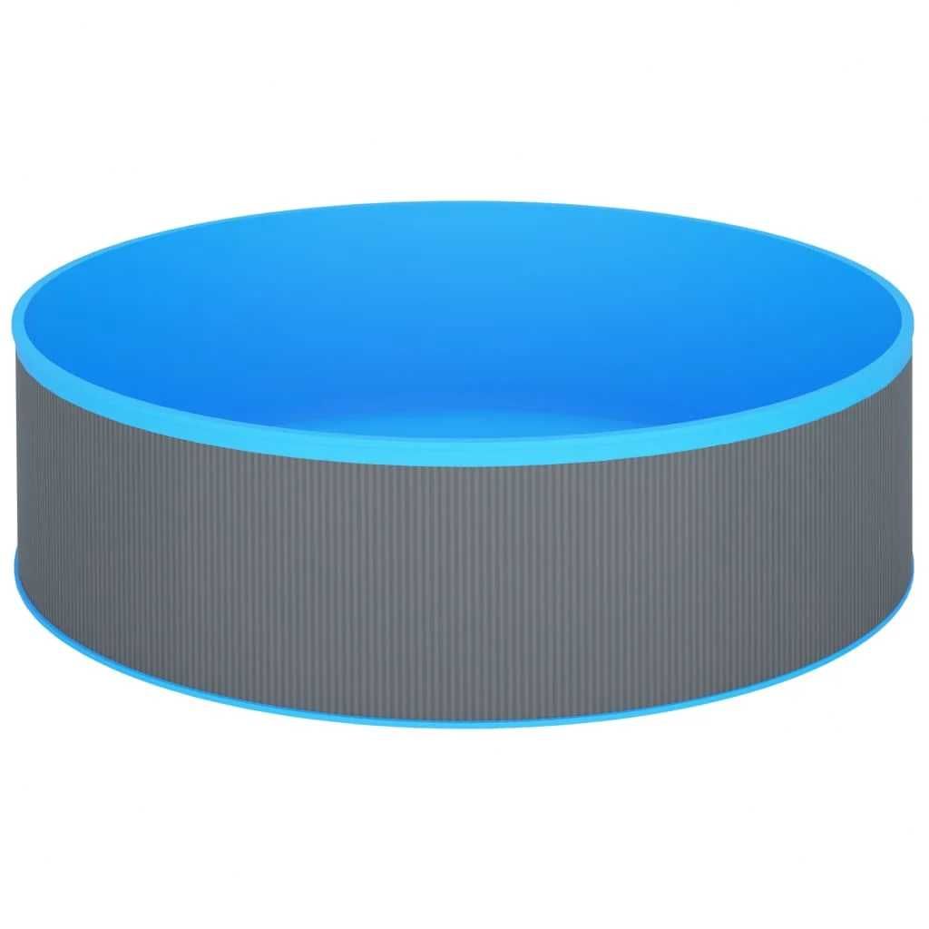 Piscina supraterana rotunda Gri 350x90 cm LIVRARE GRATUITA - NOU