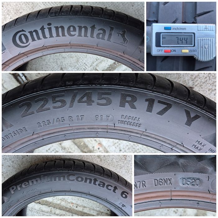 O bucată 225/45 R17 vară - una Continental