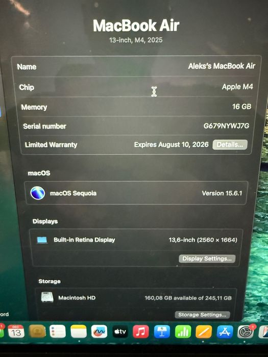 MacBook Air 13” M4 2025