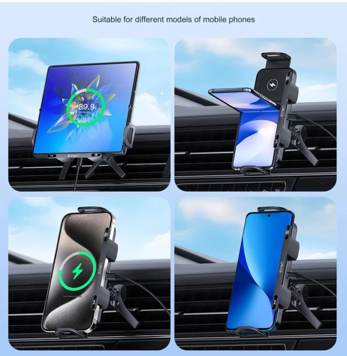 Suport auto pentru telefoane, inclusiv Fold,JESWO, incarcare wireless